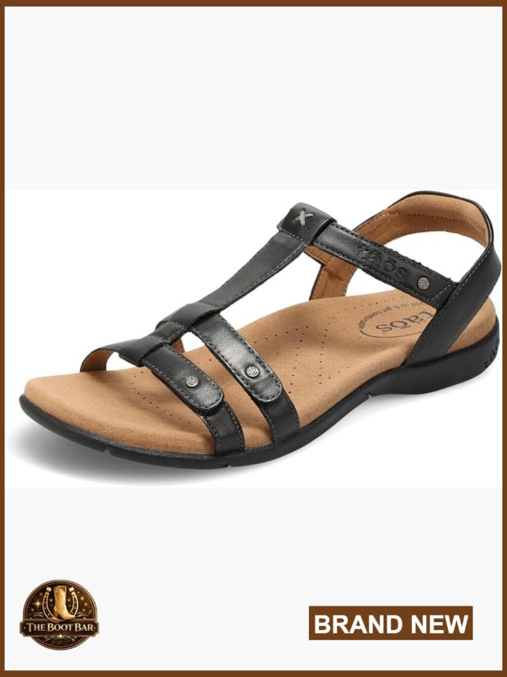 Women's Trophy 2 Leather Slide Sandals Arch Support Hook & Loop